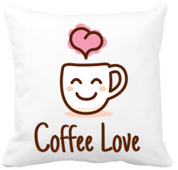 printfashion Coffe love - Párnahuzat, Díszpárnahuzat - Fehér (2184715)