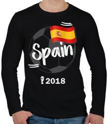 printfashion Spanyolország - Férfi hosszú ujjú póló - Fekete (914018)