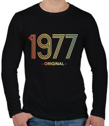 printfashion 1977 - Férfi hosszú ujjú póló - Fekete (11984304)