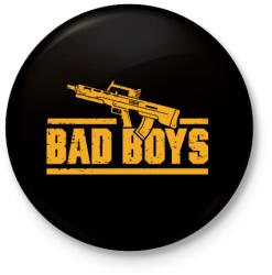 printfashion Bad boys gun - Kitűző, hűtőmágnes - Fekete (3099941)