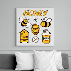 printfashion méhész - Vászonkép - Fehér (14587973)