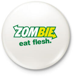 printfashion Zombi szendvics - Kitűző, hűtőmágnes - Fehér (3077507)