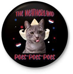 printfashion Cicc-cicc - The Neatherland - Kitűző, hűtőmágnes - Fekete (7585388)