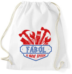 printfashion A fából is várat építek - Sportzsák, Tornazsák - Fehér (9899316)