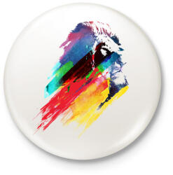 printfashion Our hero lion - Kitűző, hűtőmágnes - Fehér (3074775)