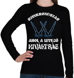printfashion A levegő kiváltság - Női hosszú ujjú póló - Fekete (15909197)