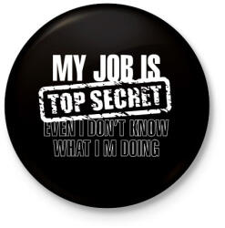 printfashion My job. - Kitűző, hűtőmágnes - Fekete (3092212)
