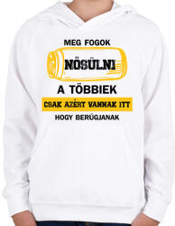 printfashion Meg fogok nősülni - Sörösdoboz - Fehér - Gyerek kapucnis pulóver - Fehér (6865153)
