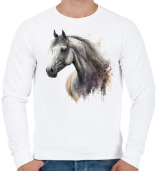 printfashion Ló - Férfi pulóver - Fehér (16212728)