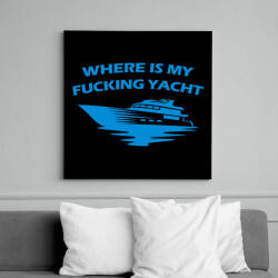 printfashion Yacht - Vászonkép - Fekete (14147203)