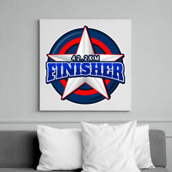 printfashion 42.2 KM FINISHER 2 - Vászonkép - Fehér (9539432)