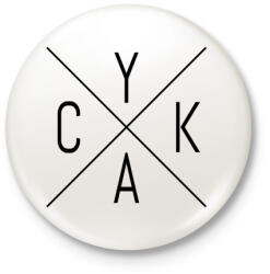 printfashion Cyka Minimal - Kitűző, hűtőmágnes - Fehér (3087597)