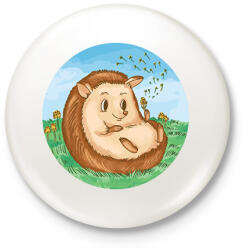 printfashion Cuki süni - Kitűző, hűtőmágnes - Fehér (12660130)