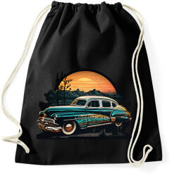 printfashion Retro autó naplementénél - Sportzsák, Tornazsák - Fekete (12896054)