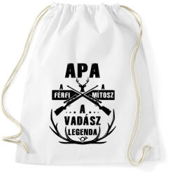 printfashion Apa a vadász - Sportzsák, Tornazsák - Fehér (5348286)
