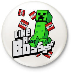 printfashion Minecraft TNT - Kitűző, hűtőmágnes - Fehér (3081910)