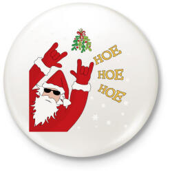 printfashion Hoe hoe hoee - Kitűző, hűtőmágnes - Fehér (3082614)