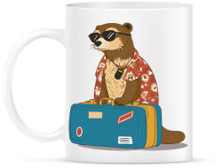 printfashion Utazó vidra - Bögre - Fehér (14022948)