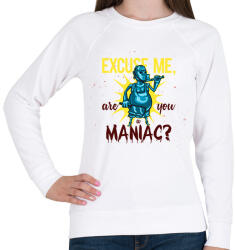 printfashion Őrült vagy? - Női pulóver - Fehér (15760449)