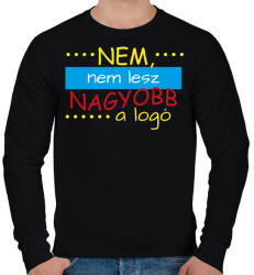 printfashion Nagyobb logó - Férfi pulóver - Fekete (12689283)