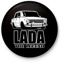 printfashion lada - Kitűző, hűtőmágnes - Fekete (6047383)
