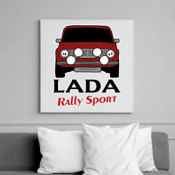 printfashion Lada rally - Vászonkép - Fehér (7037631)