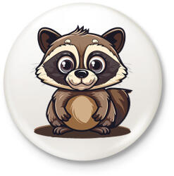 printfashion Mosó maci - Kitűző, hűtőmágnes - Fehér (16236109)