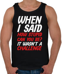 printfashion How stupid can you be? - White - Férfi atléta - Fekete (7043210)