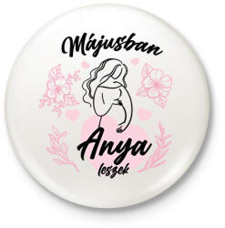 printfashion Anya leszek - Hónappal (fekete) - Kitűző, hűtőmágnes - Fehér (7057155)
