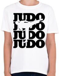 printfashion Judo - Gyerek póló - Fehér (7568870)