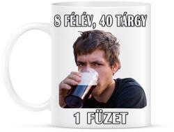 printfashion Kemény az egyetem! - Bögre - Fehér (5147652)