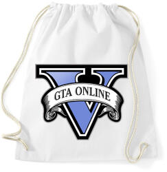 printfashion Grand theft auto V online - Sportzsák, Tornazsák - Fehér (2862542)