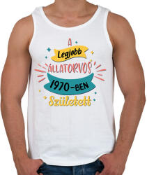 printfashion A legjobb állatorvos - Évszámmal - Férfi atléta - Fehér (7232252)