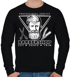 printfashion Barbershop 4 - Férfi pulóver - Fekete (6185233)