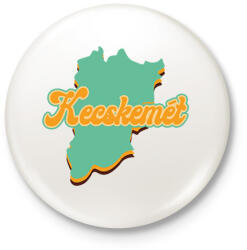 printfashion Kecskemét - Kitűző, hűtőmágnes - Fehér (7134003)