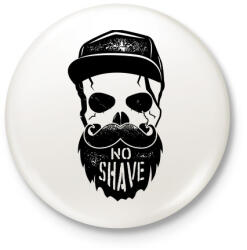 printfashion No Shave November - Kitűző, hűtőmágnes - Fehér (3082552)