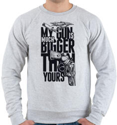 printfashion My Gun is BIGGER than yours - Férfi pulóver - Sport szürke (1786010)