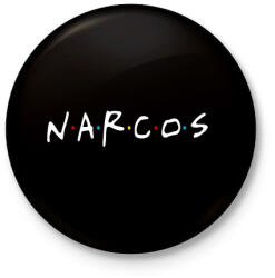 printfashion Narcos - Kitűző, hűtőmágnes - Fekete (3094323)