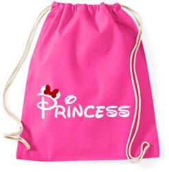printfashion Princess fehér felirat - Sportzsák, Tornazsák - Fukszia (4325577)