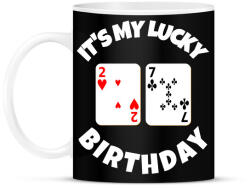 printfashion 27 POKER SZÜLINAP - Bögre - Fekete (9785110)