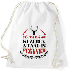 printfashion Jó vadász kezében - Sportzsák, Tornazsák - Fehér (7494254)