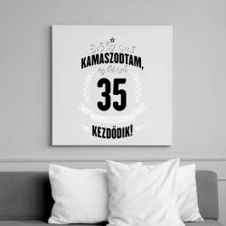 printfashion kamasz-35-black-white - Vászonkép - Fehér (6623177)
