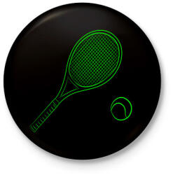 printfashion Tennis - Kitűző, hűtőmágnes - Fekete (3102929)