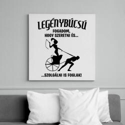 printfashion Legénybúcsú - fogadalom - Vászonkép - Fehér (6637746)