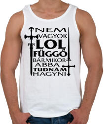 printfashion Nem vagyok LOL függő, bármikor abba tudnám hagyni - Férfi atléta - Fehér (16523042)