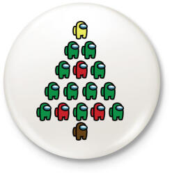 printfashion Among us - Karácsonyfa - Kitűző, hűtőmágnes - Fehér (4065508)