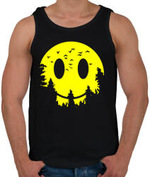 printfashion Szmájli hold - Férfi atléta - Fekete (314565)