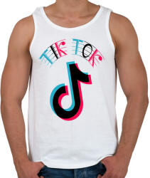 printfashion Tik Tok logo - Férfi atléta - Fehér (2133748)
