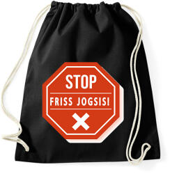 printfashion STOP - Friss jogsis - Sportzsák, Tornazsák - Fekete (6393011)
