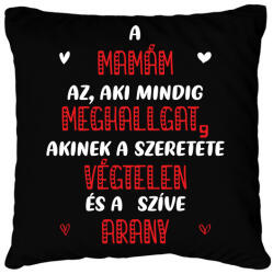 printfashion A mamám az, aki mindig meghallgat - Fehér - Párnahuzat, Díszpárnahuzat - Fekete (7064034)